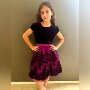 Purple and Black Formal Dress